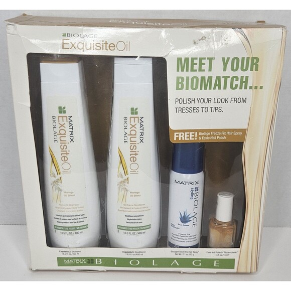 Matrix Biolage Exquisite Oil Shampoo & Conditioner 13.5 oz Gift Pack Freeze Fix - Picture 1 of 6